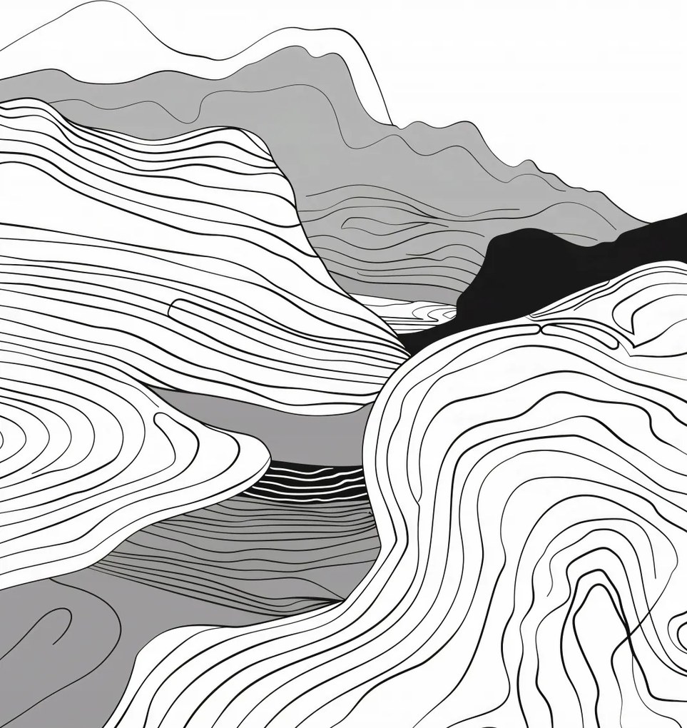 Poszter 68x98cm Geometrikus emelkedők