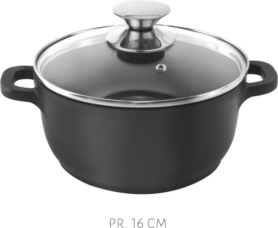 Grande 4 db-os edény szett 3 üvegfedővel - Orion