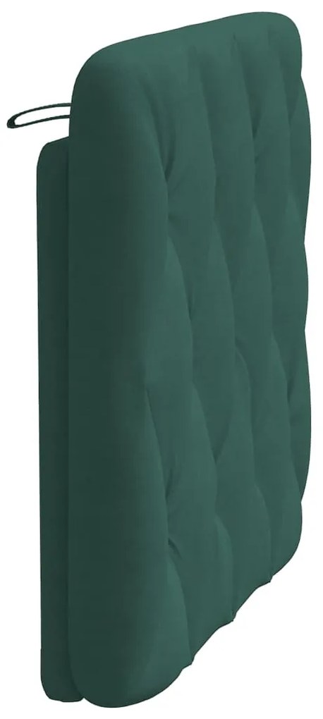 sötétzöld bársony fejtámla párna 90 cm