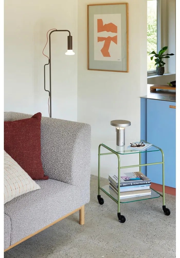 Világosszürke LED dimmelhető asztali lámpa (magasság 20 cm) BringMe – Hübsch