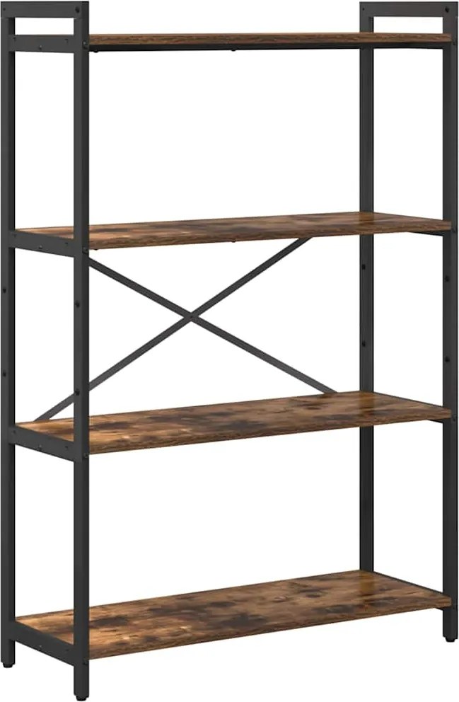 vidaXL Könyvespolc Füstölt tölgy 80 x 30 x 120 cm Faanyag