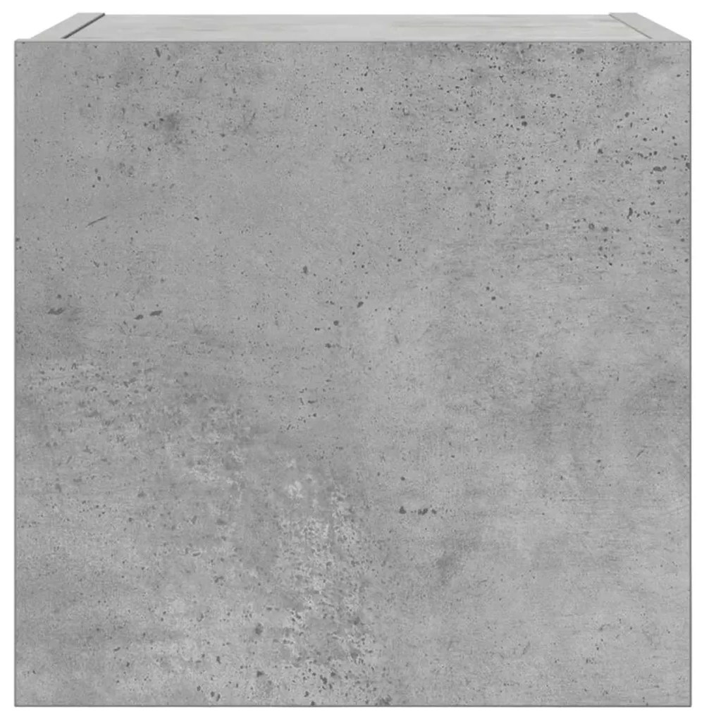 2 db betonszürke falra szerelhető TV-szekrény 30,5 x 30 x 30 cm