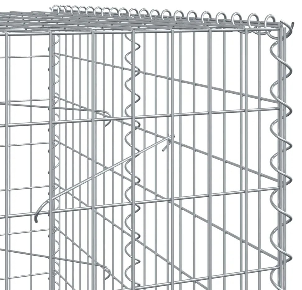 horganyzott vas gabion kosár fedéllel 900 x 100 x 200 cm
