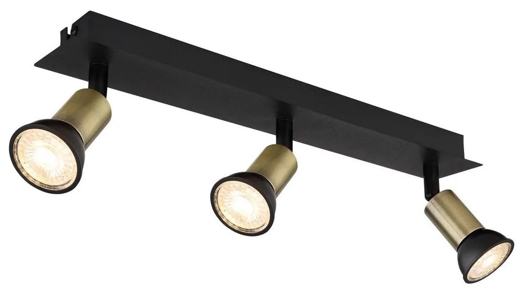 Globo 57998-3B - Spotlámpa DREW 3xGU10/35W/230V fekete/réz