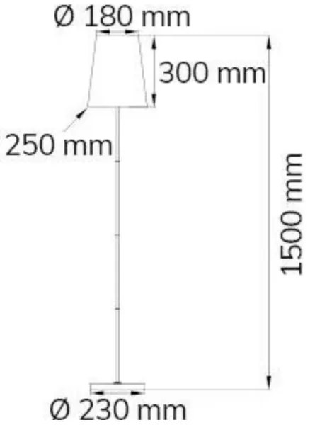Wofi 3329.01.06.6000 - Állólámpa FYNN 1xE27/60W/230V fehér