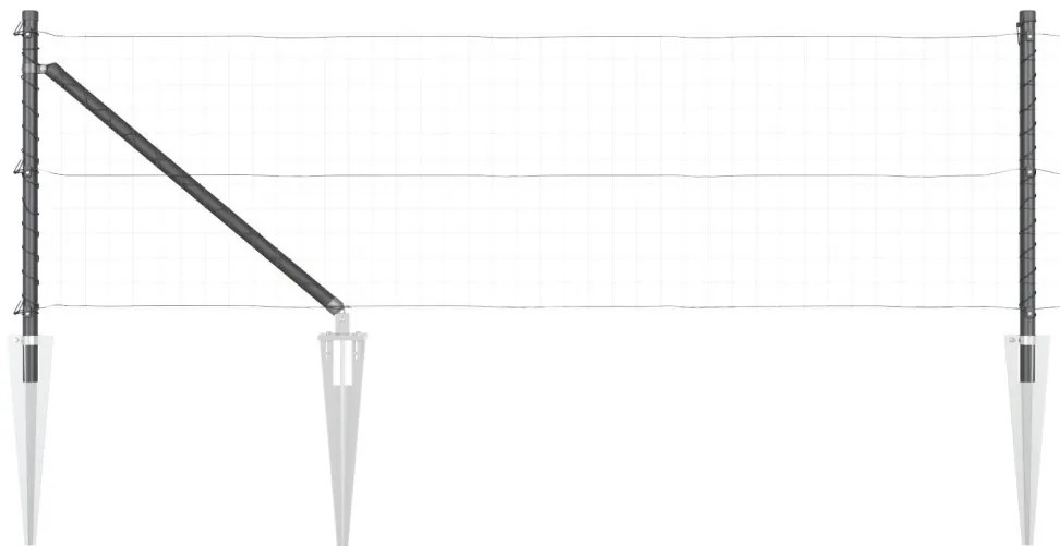 Fenceszlopok Csatlakozóval 26 db Ø32 mm 60 cm Horganyzott Acél