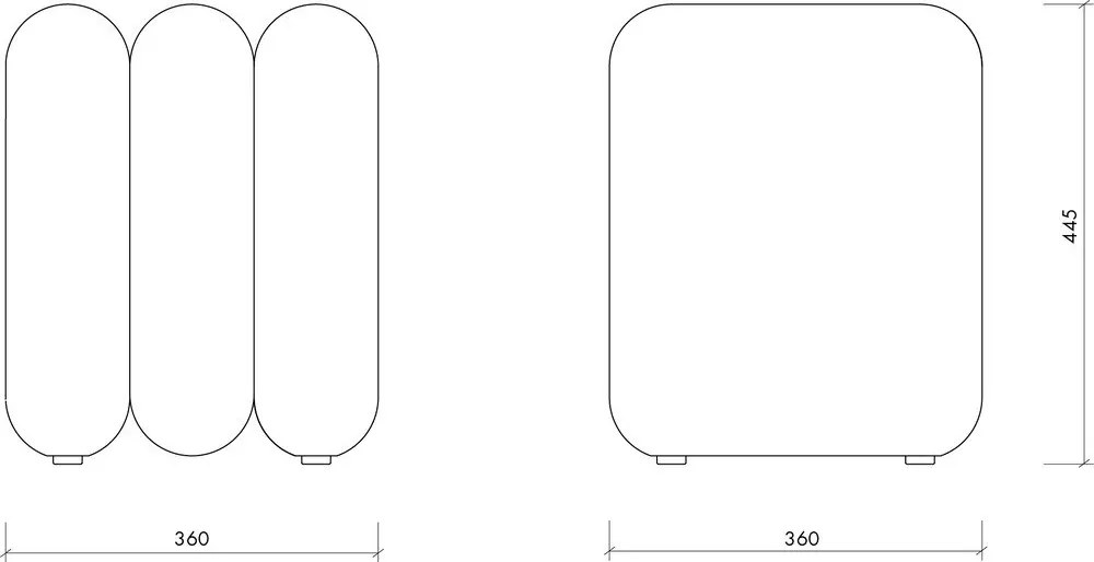 Bézs buklé puff Radd – noo.ma