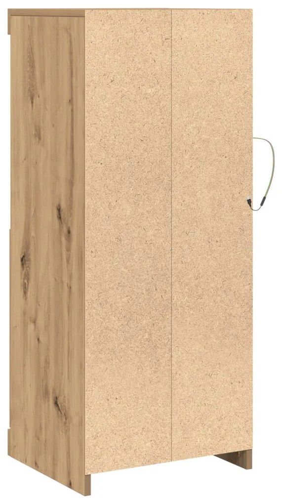 LED világítással ellátott oldalpolc Kézműves tölgy 41x37x100 cm