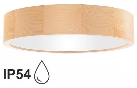 Temar Fürdőszobai mennyezeti lámpa CLEO 3xE27/24W/230V IP54 á. 37,5 cm fenyő 5907623600271