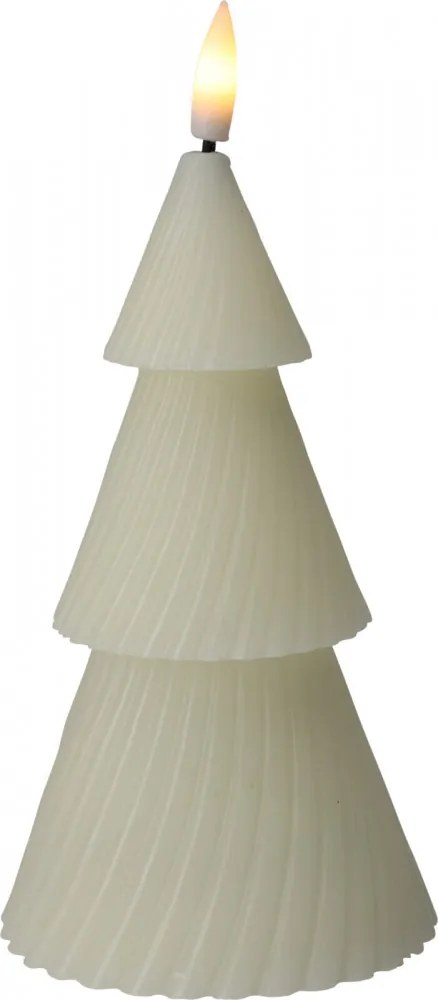 Christmas tree ledes gyertya 15 cm krém