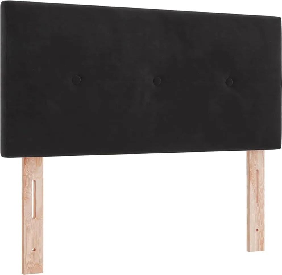 vidaXL Fejtámla Fekete 80 cm Bársony