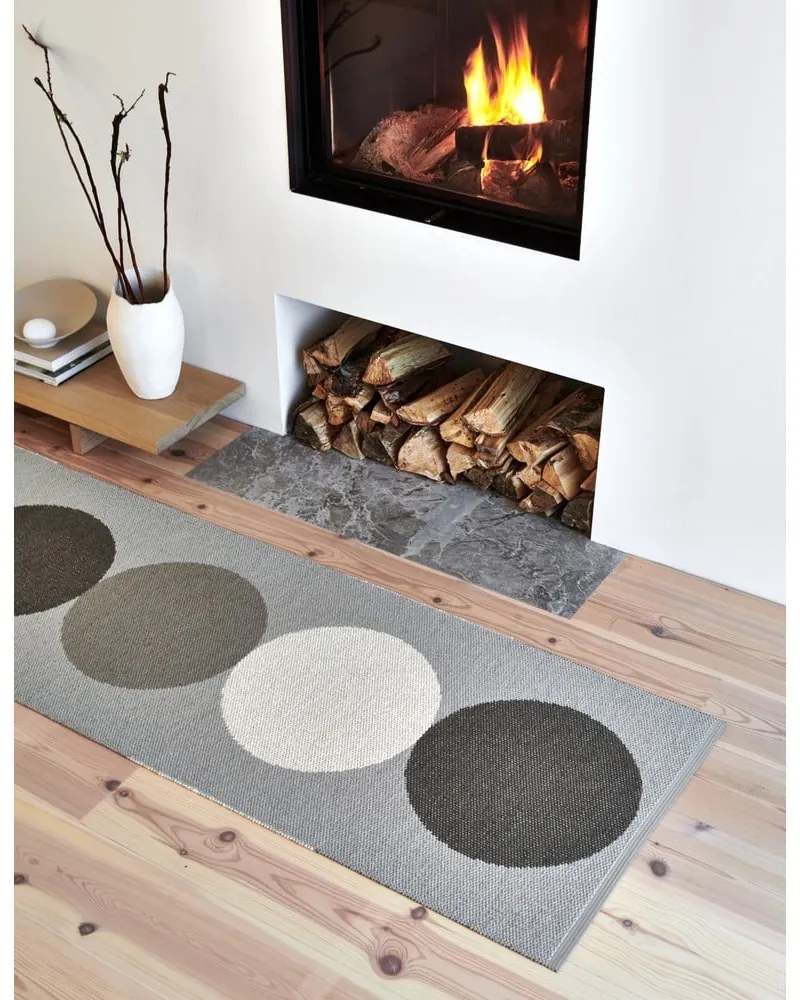 Szürke-krémszínű kültéri-beltéri szőnyeg 70x140 cm Otto Clay – Pappelina