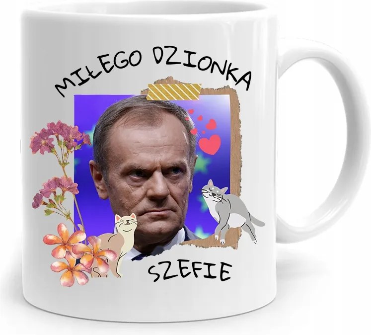 Donald Tusk Bögre Kellemes Nap Platform, fényképes nyomtatással