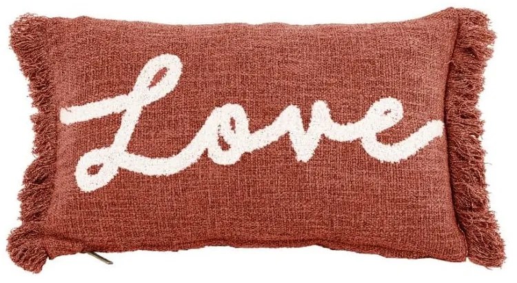 Díszpárna 50x30 cm Cotton Slub Love - Tiseco Home Studio