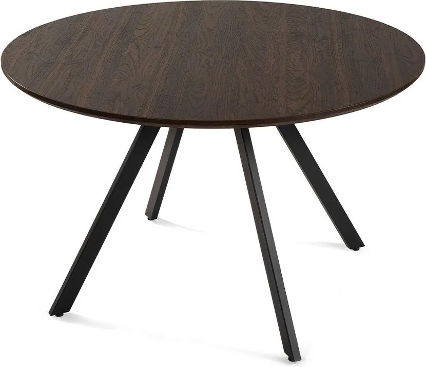 Kerek étkezőasztal diófa dekorral ø 120 cm Rivo – Bonami Essentials