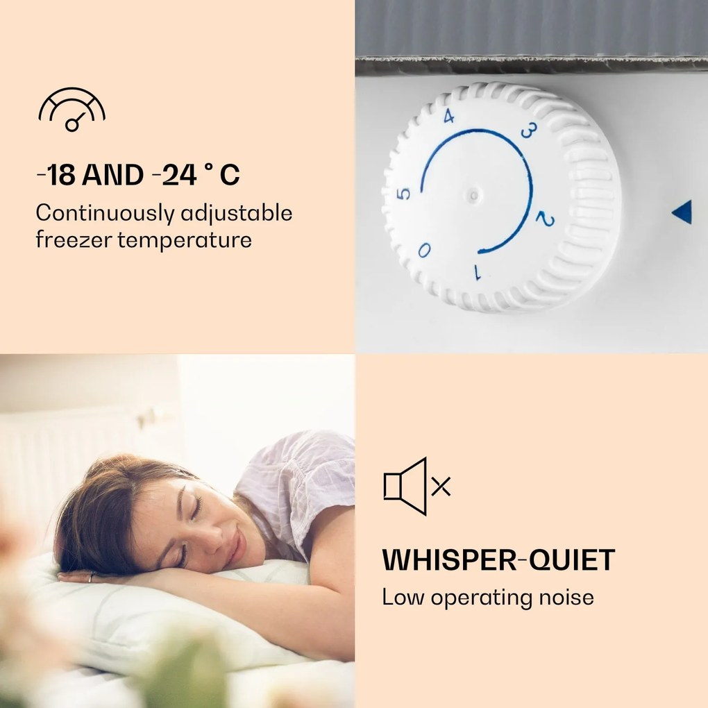 Klarstein Garfield, fagyasztó, fagyasztórekesz, 35 l, 65 W, 4 csillagos, 2 szintes