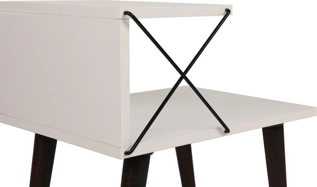 Cross éjjeliszekrény, fehér, 50 cm