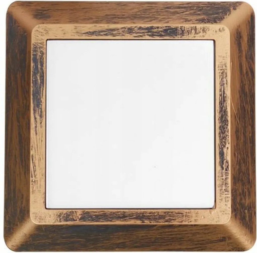 Aca Lighting Led kültéri fali lámpa, négyzet alakú, rozsdás, 230V Ac IP65 4W