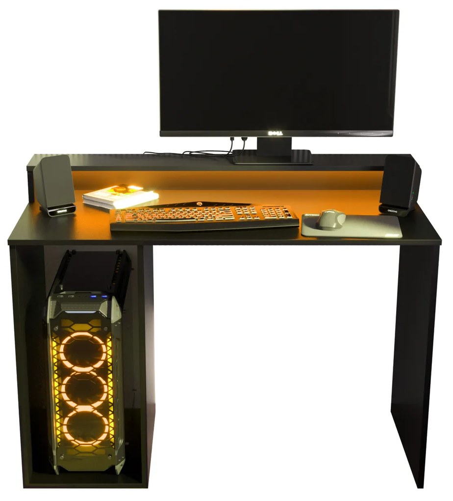 Sarok Gamer PC asztal Garrick 2 (fekete) (LED RGB világítással). Akció -6%. 1064135