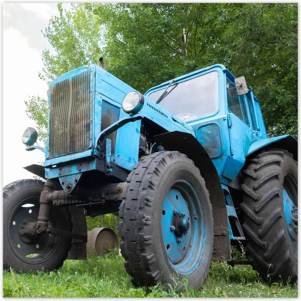 Poszterek 140x140 Régi kék traktor