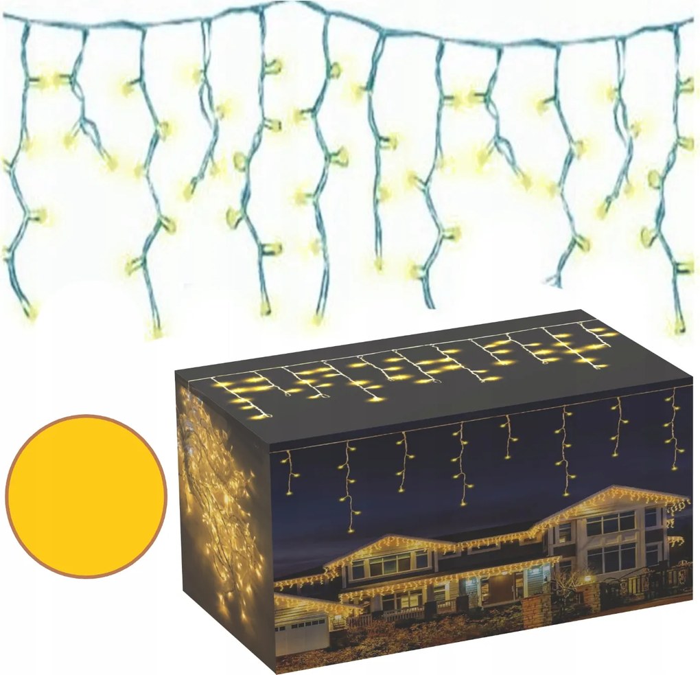 Jégcsap Flash Led fényfüggöny 100 meleg fehér 4m RS-110WW