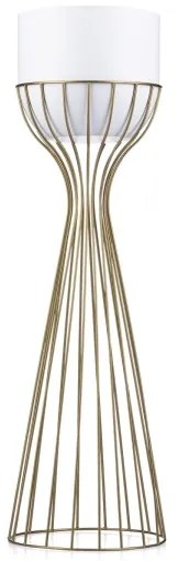 Fém virágcserép LOFT 68x20 cm arany/fehér