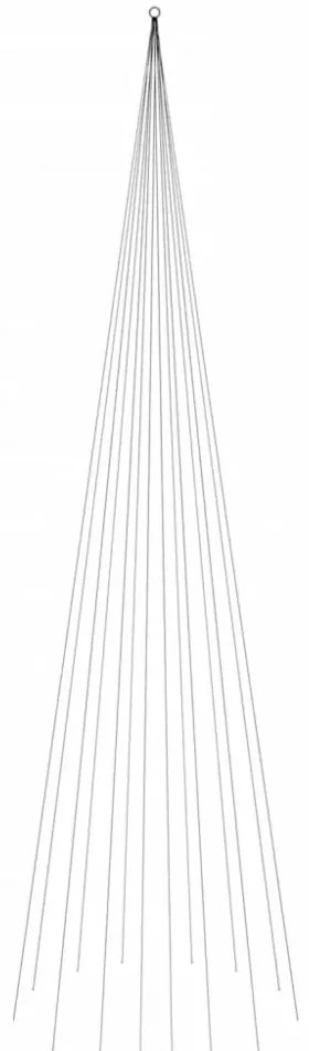 karácsonyfa zászlórúdon 1134 kék LED-del 800 cm