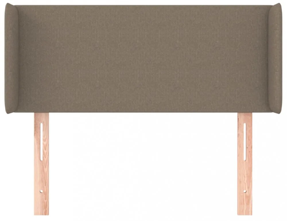 tópszínű szövet fejtámla szárnyakkal 103x16x78/88 cm