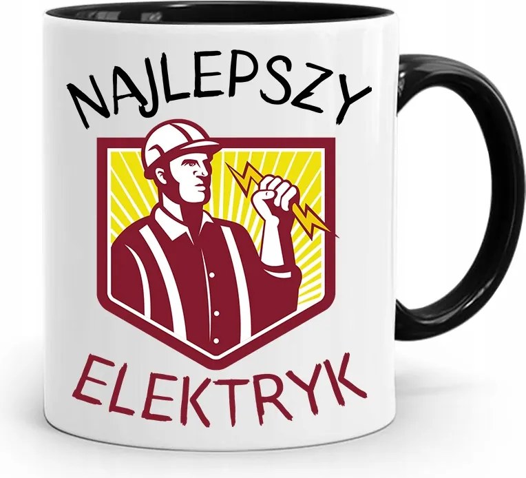 Bögre Fekete Villanyszerelő Ajándék Legjobb Villanyszerelő fényképes nyomtatással