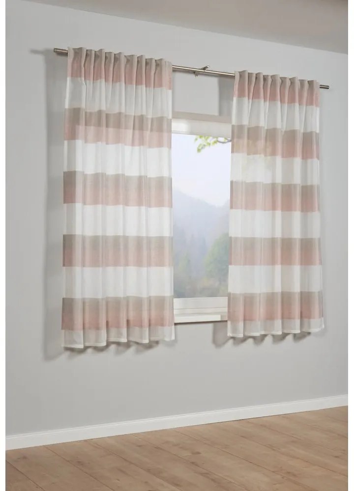 Rózsaszín átlátszó függöny 175x140 cm Etamine - Gardinia