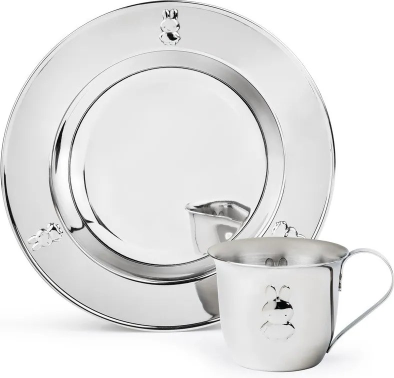 Rozsdamentes acél gyerek étkészlet 2 db-os Miffy – Zilverstad