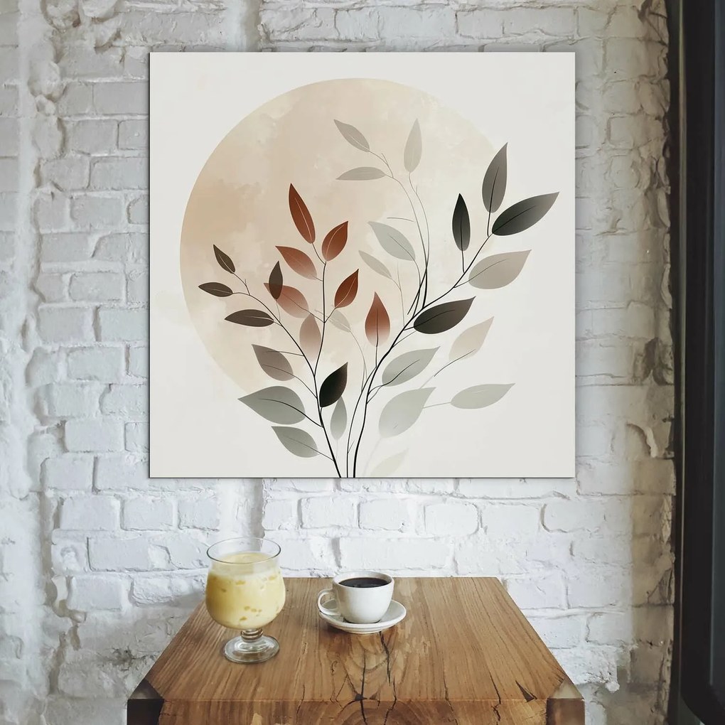 DUBLEZ | Fa boho kép - Levelek egy körben