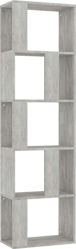 vidaXL betonszürke szerelt fa könyvszekrény/térelválasztó 45x24x159 cm