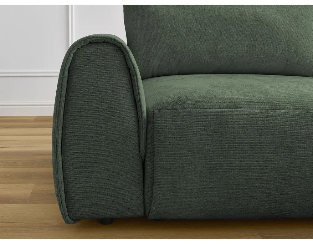 Sötétzöld sarokkanapé Aden – Bobochic Paris