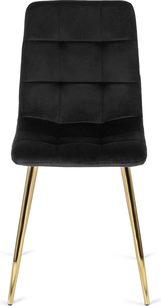 Krzesło YORK Czarne Welurowe