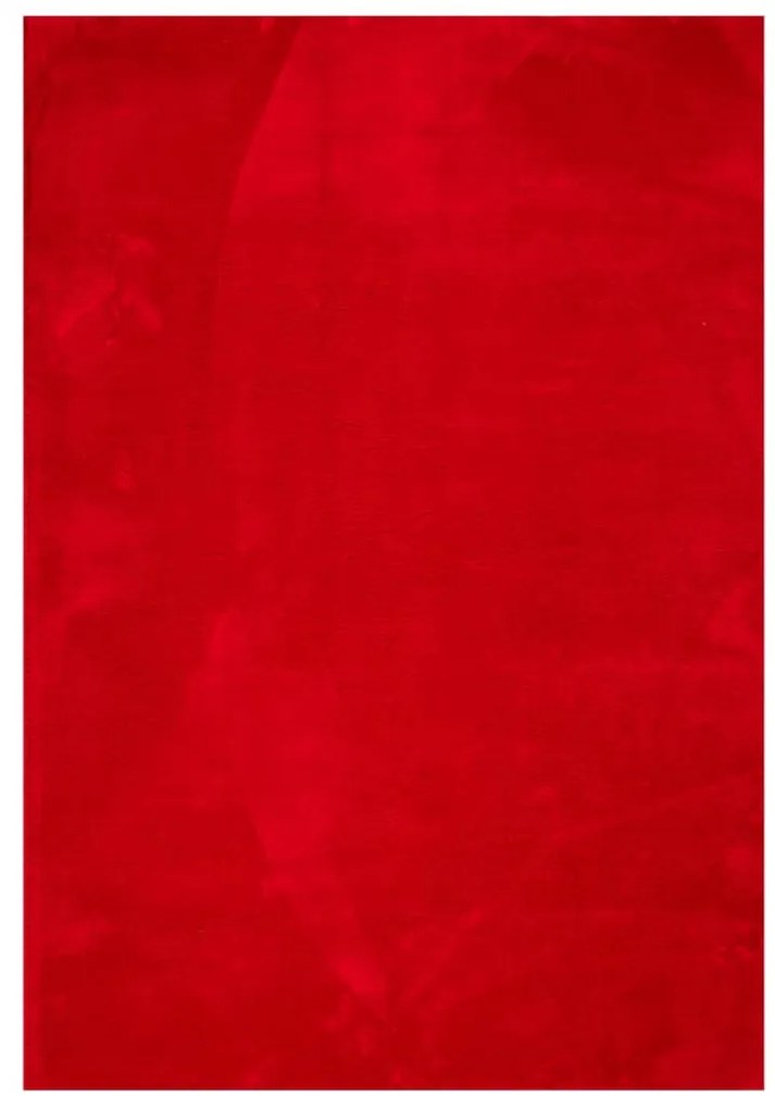 HUARTE piros rövid szálú puha és mosható szőnyeg 160 x 230 cm