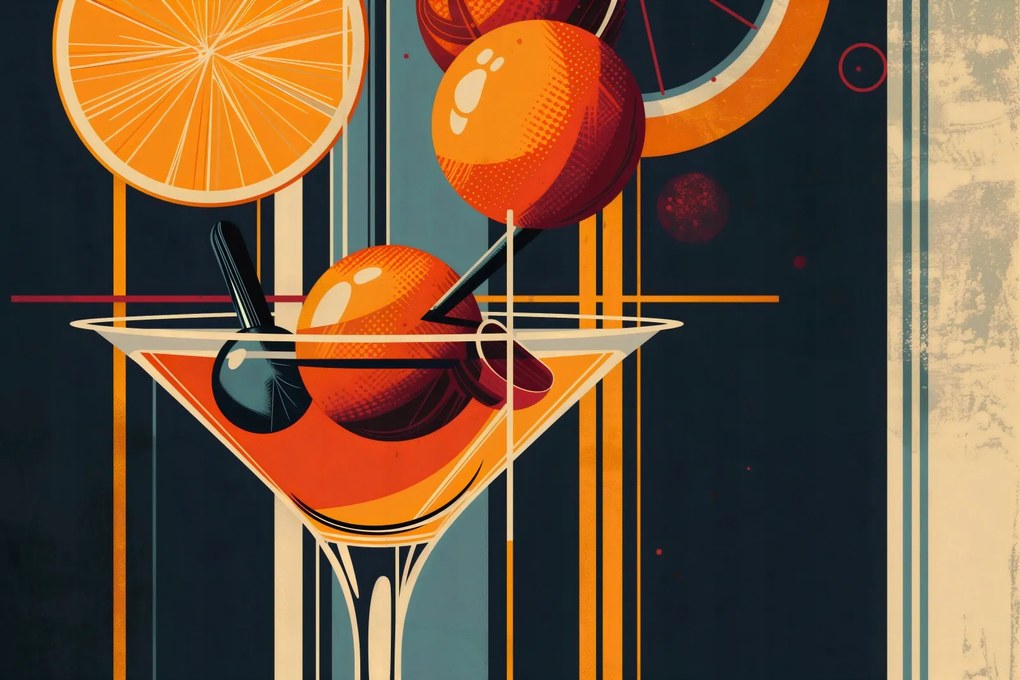 Poszter 91,5x61cm Koktél stílus