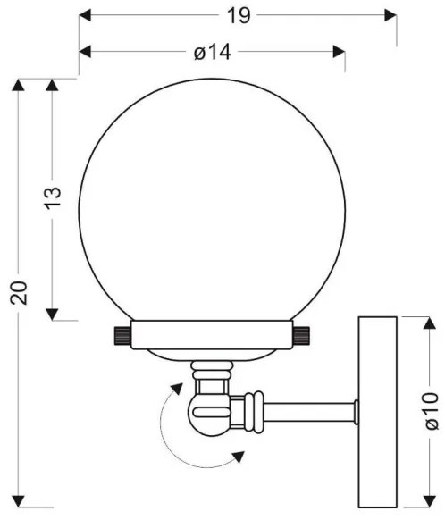Fali lámpa BALLET 1xE27/40W/230V matt króm
