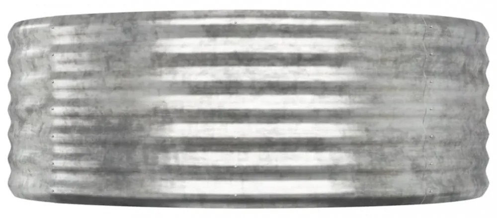 ezüstszínű porszórt acél kerti magaságyás 507x100x36 cm