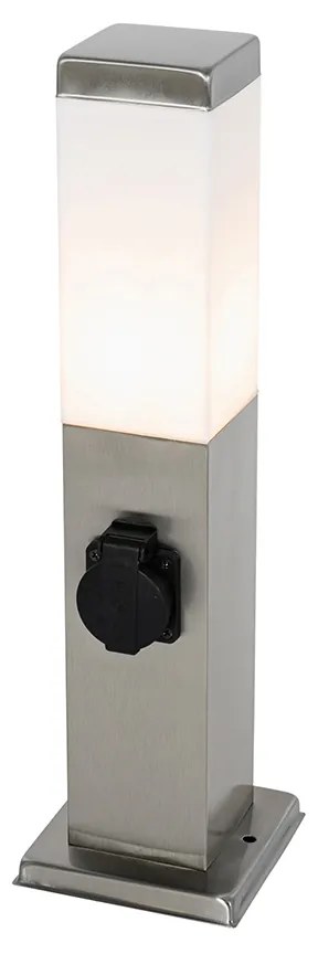 Modern kültéri lámpa 45 cm acél foglalattal IP44 - Malios