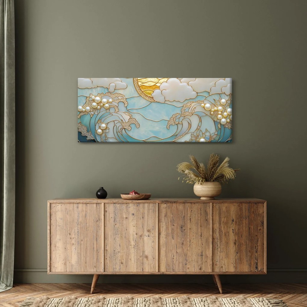 Kép - 3D gyöngyök az óceánban (120x50 cm)