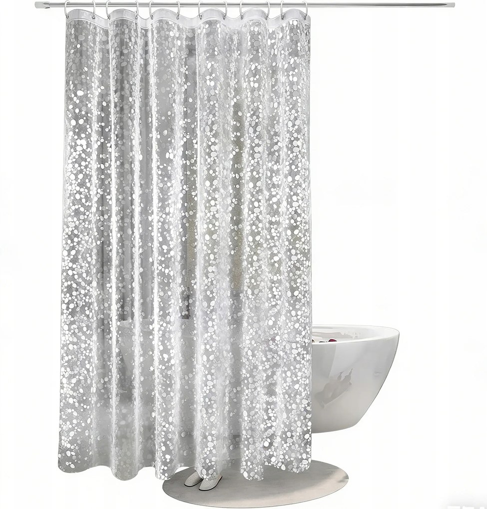 Nagy Zuhanyfüggöny,Fürdőkád,Megakadályozza a penészedést,Vízálló