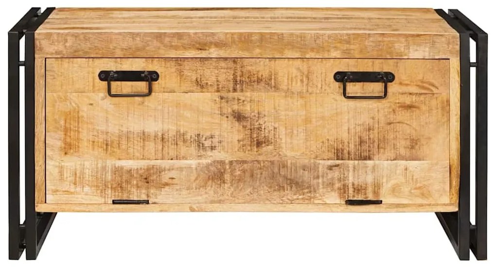 Cipőszekrény polcokkal Barna 90 x 38 x 45 cm tömör mangófa