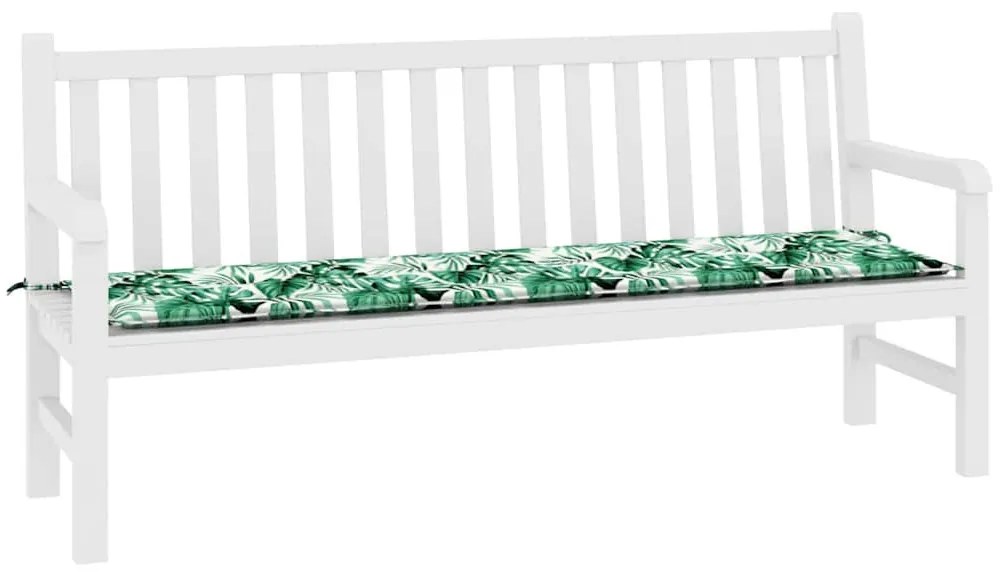 Kerti pad párna Virágos Zöld 180 x 50 x 4 cm Oxford szövet