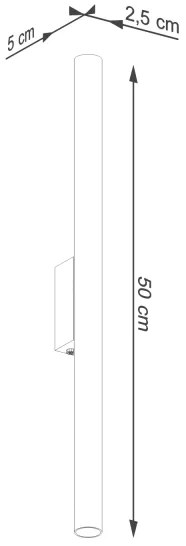 Sollux SL.1178 - Fali lámpa PASTELO 2xG9/8W/230V fekete