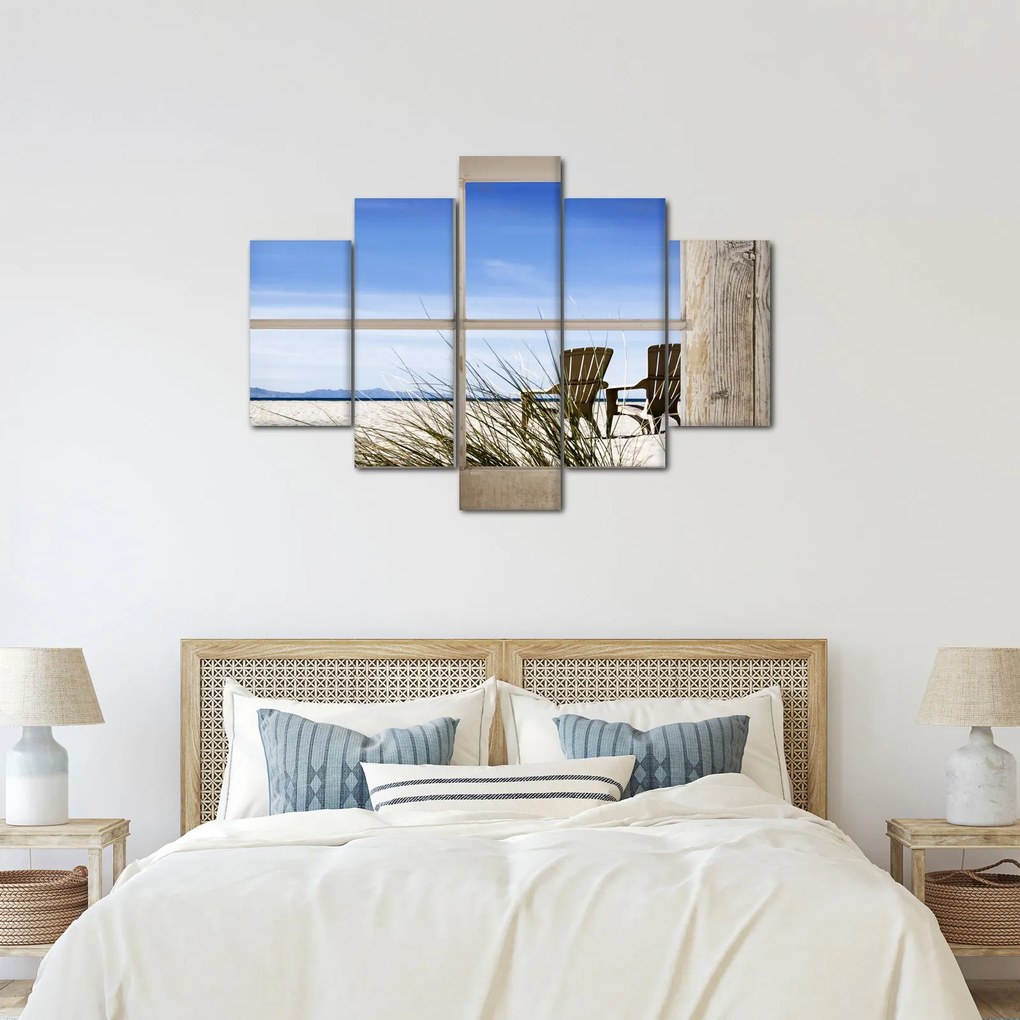 Kép - A strandra néző ablak (150x105 cm)