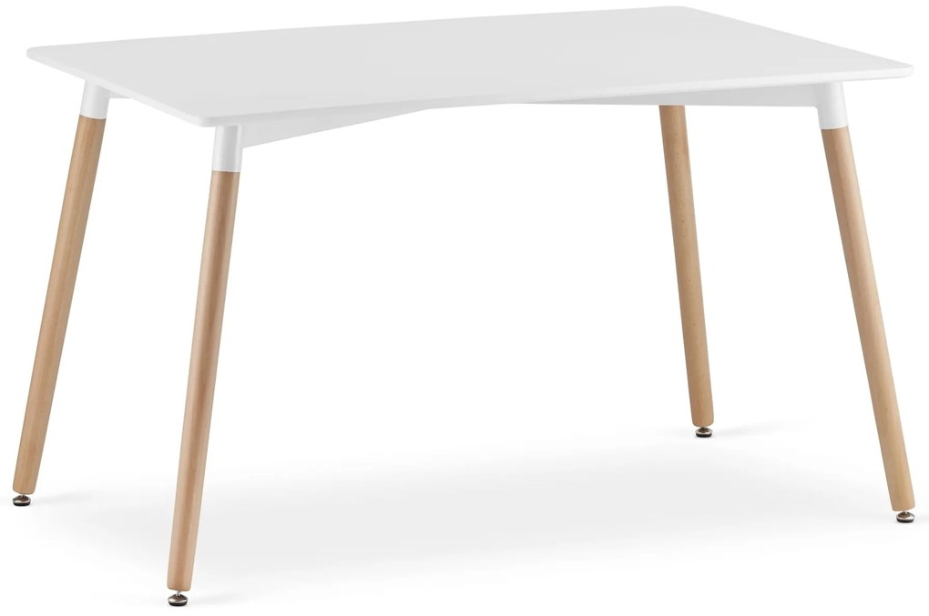Étkező garnitúra 1 + 4, ADRIA 120x80cm fehér asztal + BALI MARK szék szürke