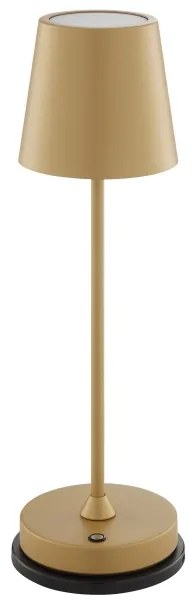 Brilliant - LED fényerőszabályozható, tölthető, érintésvezérlésű asztali lámpa ELORA LED/2,5W/5V 2700K IP44 arany