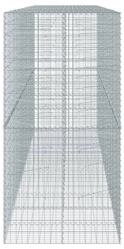 horganyzott vas gabion kosár fedéllel 500 x 100 x 200 cm