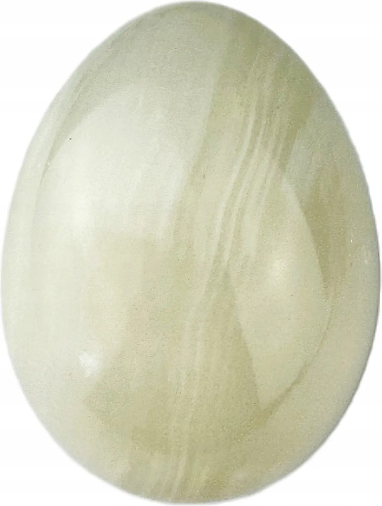 Dekorációs tojás Gyönyörű természetes kő Közepes 7cm Világos Pakisztáni ónix